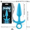 Plug anal Firefly Medium celeste aterciopelado